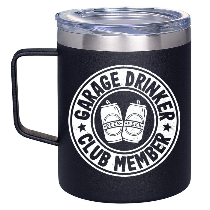 Garage Drinker Club Member Day Drinking Dad Beer Garage 12oz Stainless Steel Coffee Mug