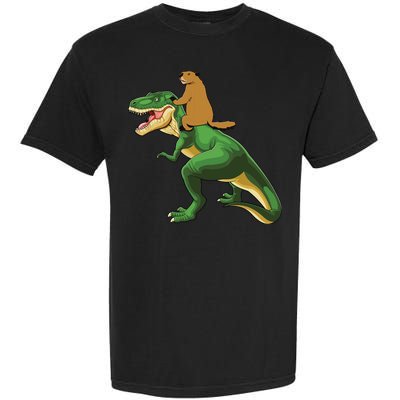 Groundhog Day Dinosaur Gift Shadow Garment-Dyed Heavyweight T-Shirt
