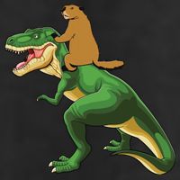 Groundhog Day Dinosaur Gift Shadow 7 Panel Mesh Trucker Snapback Hat