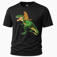 Groundhog Day Dinosaur Gift Shadow Cooling Performance Crew T-Shirt