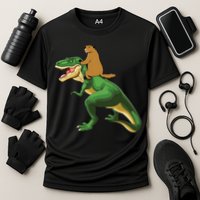 Groundhog Day Dinosaur Gift Shadow Cooling Performance Crew T-Shirt