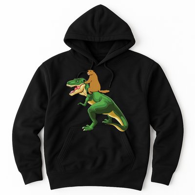 Groundhog Day Dinosaur Gift Shadow Hoodie