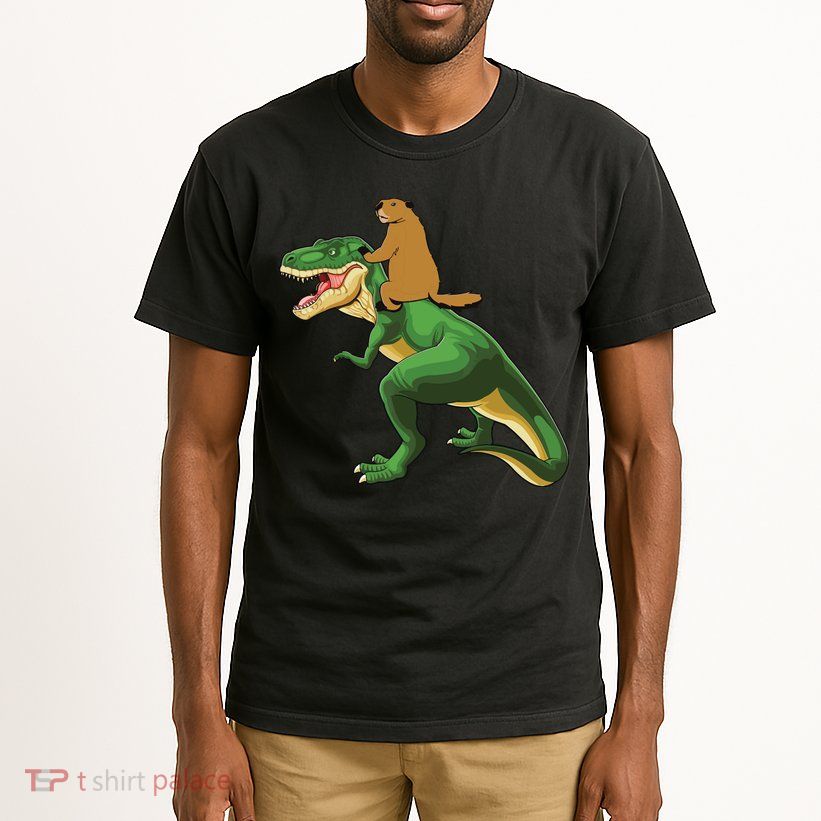 Groundhog Day Dinosaur Gift Shadow Tall T-Shirt