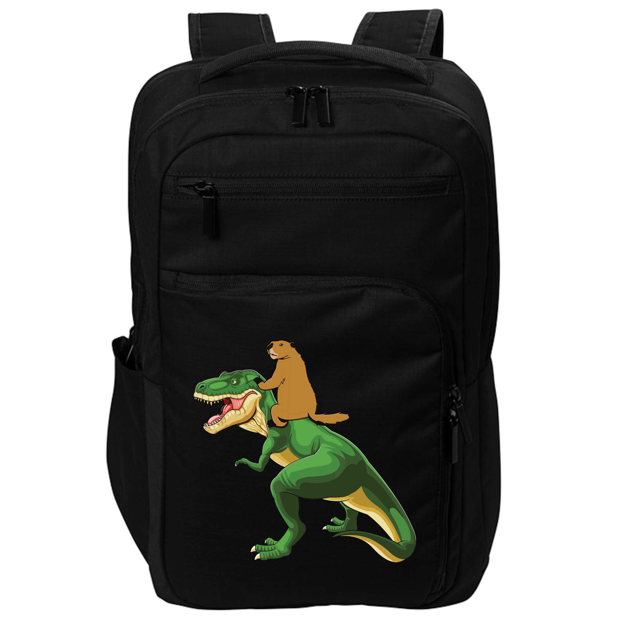 Groundhog Day Dinosaur Gift Shadow Impact Tech Backpack