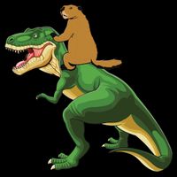Groundhog Day Dinosaur Gift Shadow Drawstring Bag