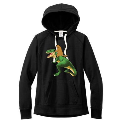 Groundhog Day Dinosaur Gift Shadow Women's Fleece Hoodie