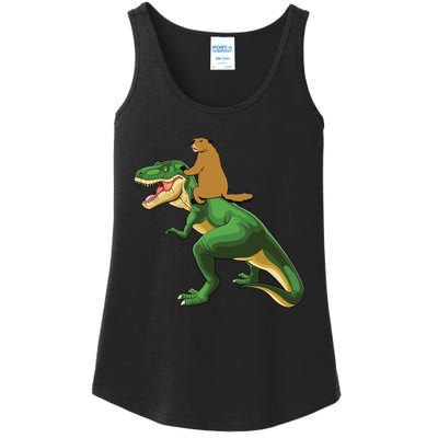 Groundhog Day Dinosaur Gift Shadow Ladies Essential Tank