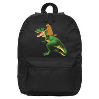 Groundhog Day Dinosaur Gift Shadow 16 in Basic Backpack