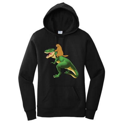 Groundhog Day Dinosaur Gift Shadow Women's Pullover Hoodie