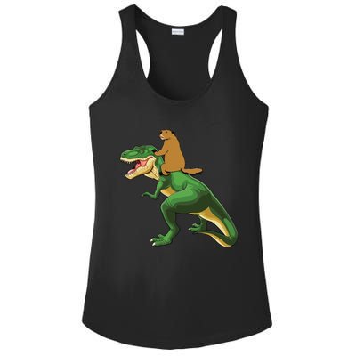 Groundhog Day Dinosaur Gift Shadow Ladies PosiCharge Competitor Racerback Tank