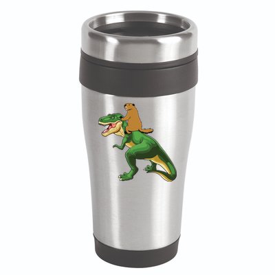 Groundhog Day Dinosaur Gift Shadow 16oz Travel Tumbler
