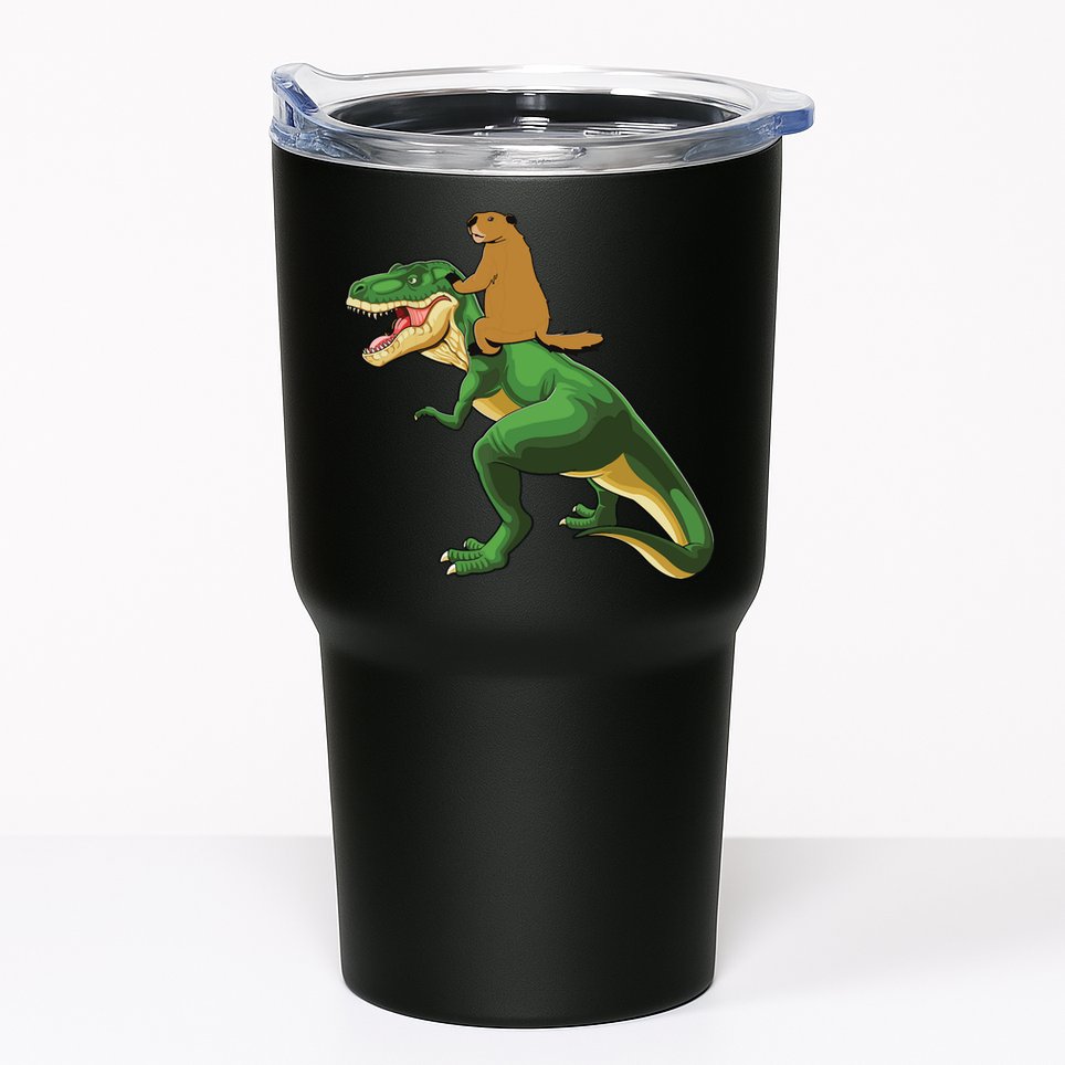 Groundhog Day Dinosaur Gift Shadow Tumbler