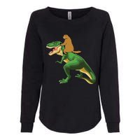 Groundhog Day Dinosaur Gift Shadow Womens California Wash Sweatshirt