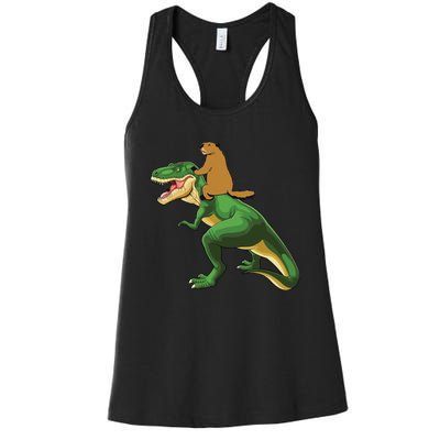 Groundhog Day Dinosaur Gift Shadow Women's Racerback Tank