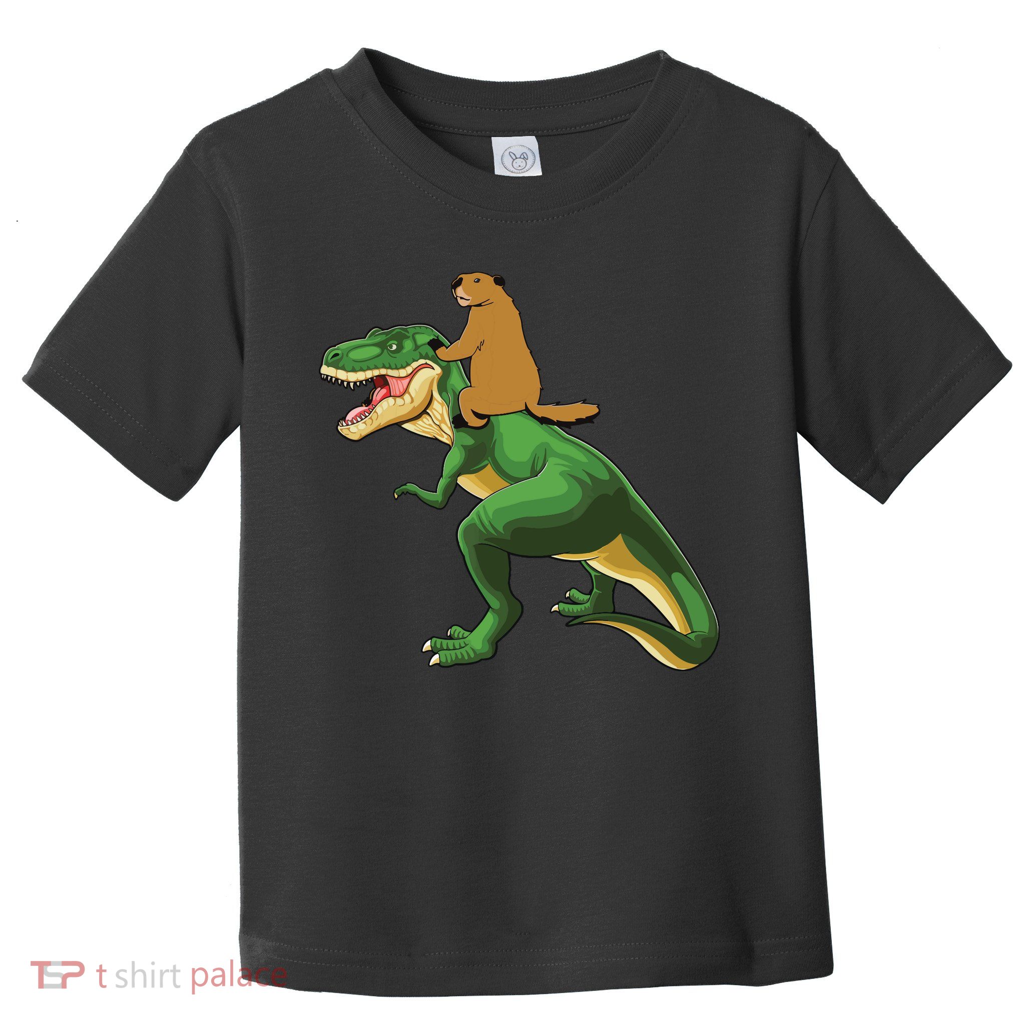 Groundhog Day Dinosaur Gift Shadow Toddler T-Shirt
