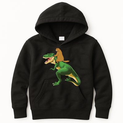 Groundhog Day Dinosaur Gift Shadow Kids Hoodie