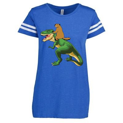 Groundhog Day Dinosaur Gift Shadow Enza Ladies Jersey Football T-Shirt