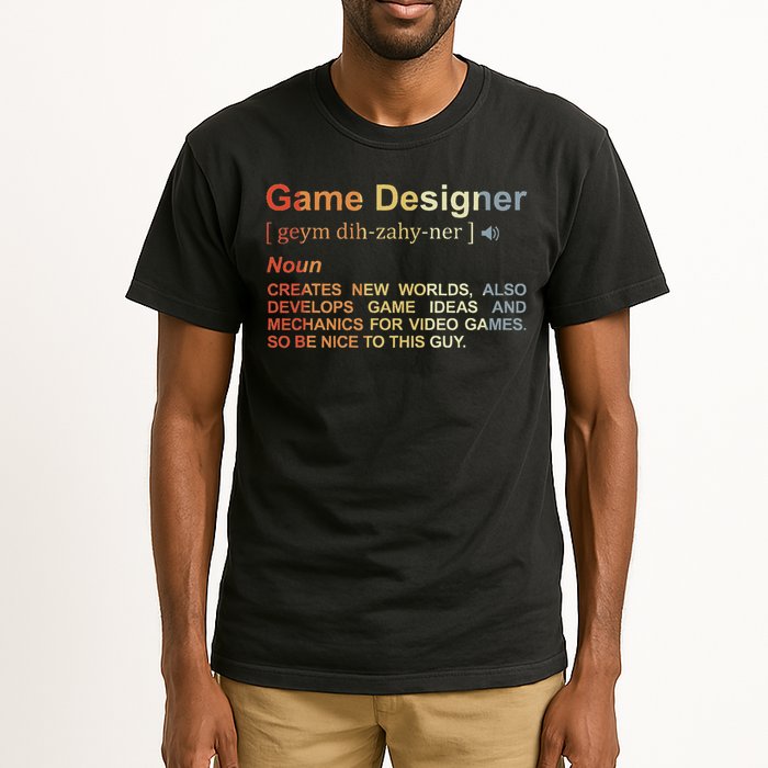 Game Designer Definition Game Programmer Game Dev Tall T-Shirt