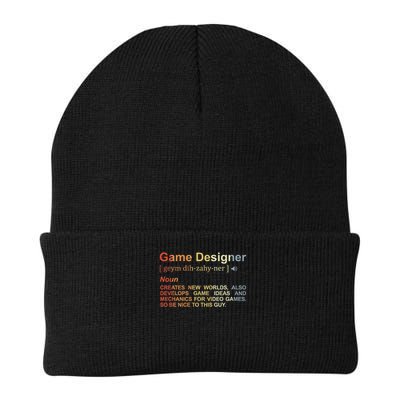 Game Designer Definition Game Programmer Game Dev Knit Cap Winter Beanie