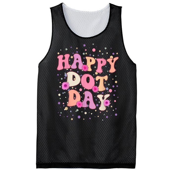 Groovy Dot Day For Teacher Happy Dot Day Gift Mesh Reversible Basketball Jersey Tank