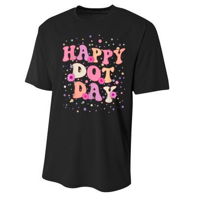 Groovy Dot Day For Teacher Happy Dot Day Gift Performance Sprint T-Shirt