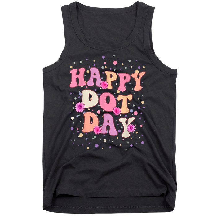 Groovy Dot Day For Teacher Happy Dot Day Gift Tank Top