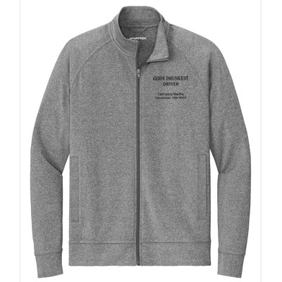 God's Drunkest Driver I Am Sorry M.ar.tha December 19Th 2007 Stretch Full-Zip Cadet Jacket