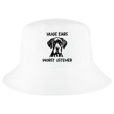 Great Dane Dog Huge Ears Worst Listener Cool Comfort Performance Bucket Hat