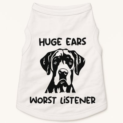 Great Dane Dog Huge Ears Worst Listener Doggie Tank