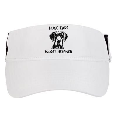 Great Dane Dog Huge Ears Worst Listener Adult Drive Performance Visor