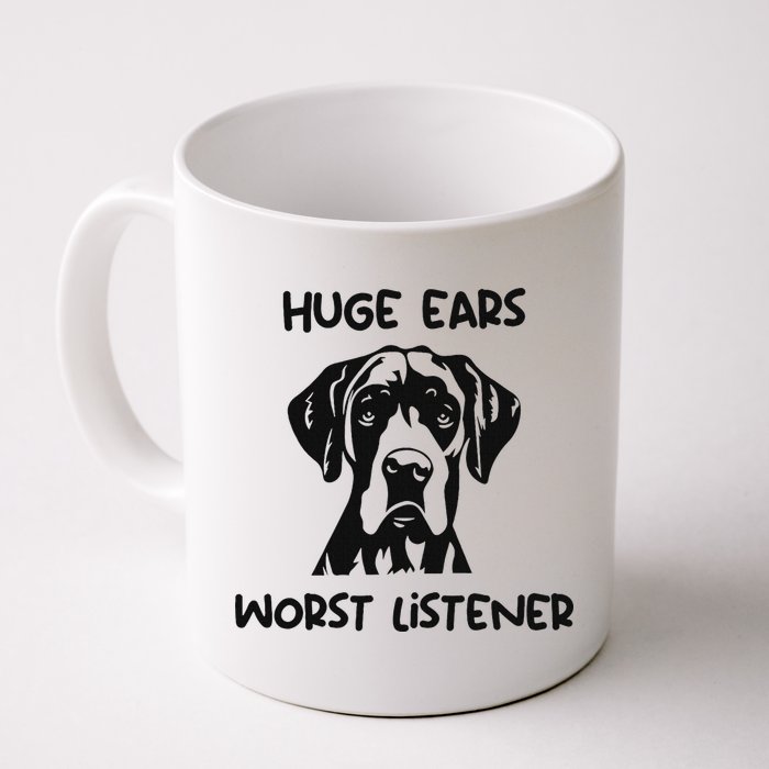 Great Dane Dog Huge Ears Worst Listener Mug