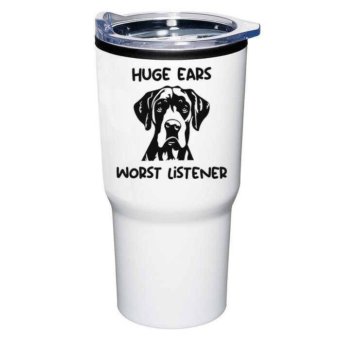 Great Dane Dog Huge Ears Worst Listener Tumbler