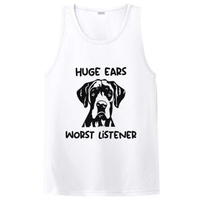 Great Dane Dog Huge Ears Worst Listener PosiCharge Competitor Tank