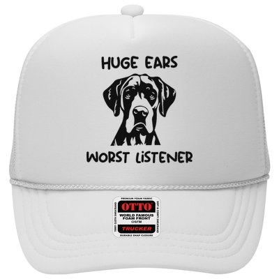 Great Dane Dog Huge Ears Worst Listener Trucker Hat