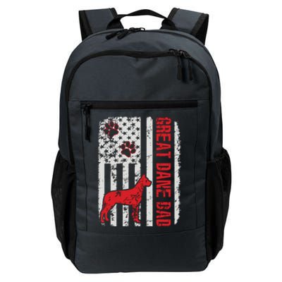 Great Dane Dad American Flag Gift Daily Commute Backpack