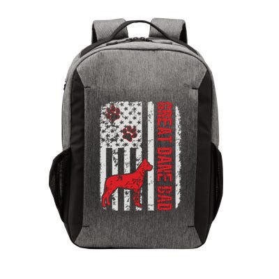 Great Dane Dad American Flag Gift Vector Backpack