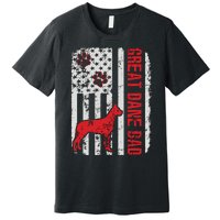 Great Dane Dad American Flag Gift Premium T-Shirt