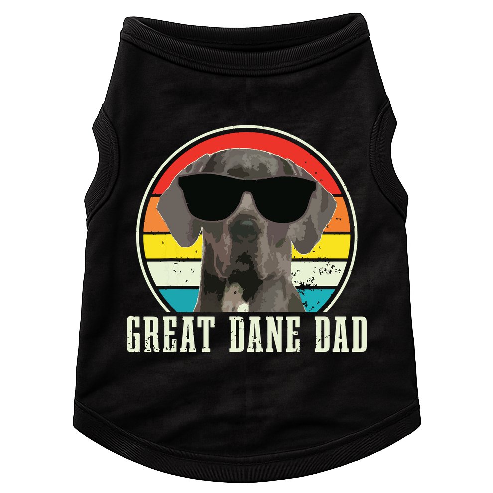 Great Dane Dad Funny Dog Sunglasses Vintage Great Dane Doggie Tank