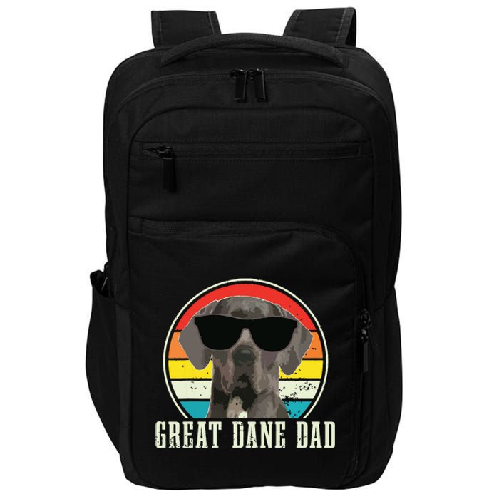 Great Dane Dad Funny Dog Sunglasses Vintage Great Dane Impact Tech Backpack