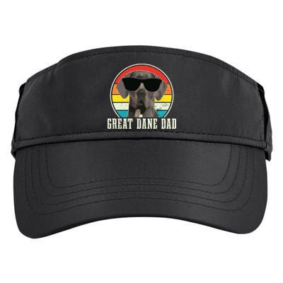 Great Dane Dad Funny Dog Sunglasses Vintage Great Dane Adult Drive Performance Visor