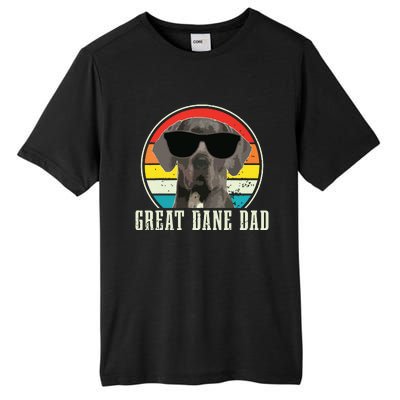 Great Dane Dad Funny Dog Sunglasses Vintage Great Dane Tall Fusion ChromaSoft Performance T-Shirt