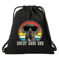 Great Dane Dad Funny Dog Sunglasses Vintage Great Dane Drawstring Bag