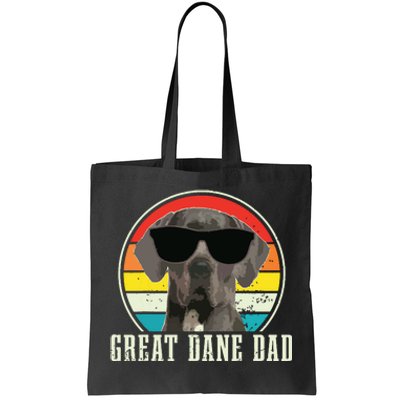 Great Dane Dad Funny Dog Sunglasses Vintage Great Dane Tote Bag