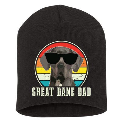 Great Dane Dad Funny Dog Sunglasses Vintage Great Dane Short Acrylic Beanie