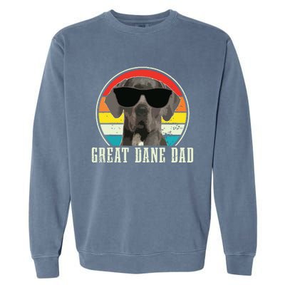 Great Dane Dad Funny Dog Sunglasses Vintage Great Dane Garment-Dyed Sweatshirt