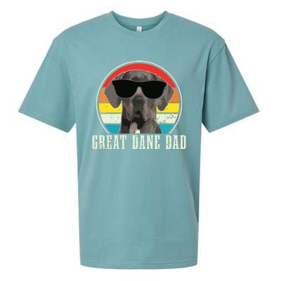 Great Dane Dad Funny Dog Sunglasses Vintage Great Dane Sueded Cloud Jersey T-Shirt