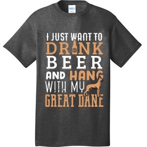 Great Dane Dad Shirts Funny Fathers Day Dog Lover Beer T-Shirt