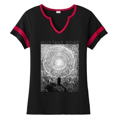 Gustave Doré Dante And Beatrice See God Art For Artists Ladies Halftime Notch Neck Tee