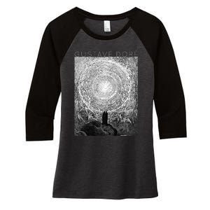 Gustave Doré Dante And Beatrice See God Art For Artists Women's Tri-Blend 3/4-Sleeve Raglan Shirt