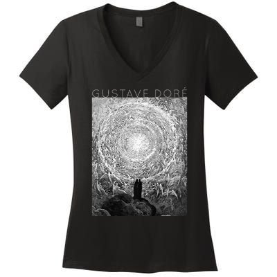 Gustave Doré Dante And Beatrice See God Art For Artists Women's V-Neck T-Shirt